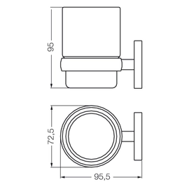 Porta cepillos FV grand hotel con vaso 0732.10/37-CR