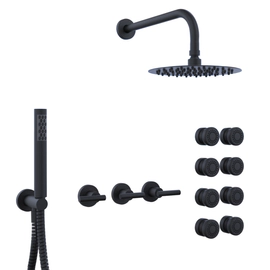 Griferia de ducha Hidromet Sun 3 vías lever black 04547NE