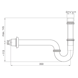 Descarga FV con sifon para lavatorio 0242.02-CR