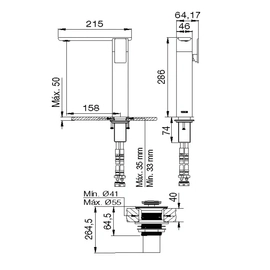 Grifería de lavatorio Novum hito alto FR181.02/J5N-FB