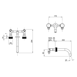 Grifería de lavatorio Peirano beat niquel 62-201NI