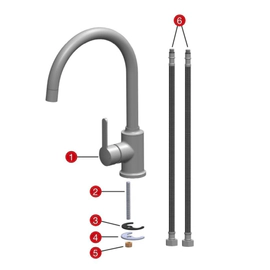 Griferia monocomando cocina Movie black 20-146N