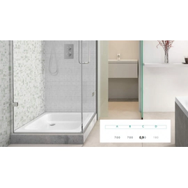 Receptaculo Bagnara 70x70x9 Para Embutir Con Greensir