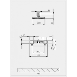 Griferia de ducha Hidromet Block Plane sin transf cr 34009