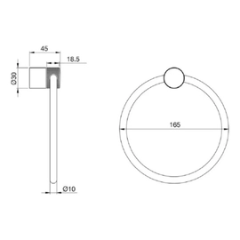 Accesorio Peirano Fabric Toallero aro cr 17020c