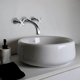 Bacha de lavatorio Ferrum 43 cm milos cilindrica MLS-BH-006-BL