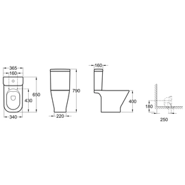 Inodoro Roca the gap rimless blanco
