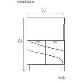 vanitory schneider Nilo 60 Con mesada