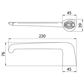 Accesorio de baño Toallero barral corto FV Epuyen 163/L2ng