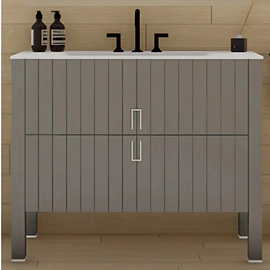 Vanitory Campi deck 100 gris con mesada 3AG