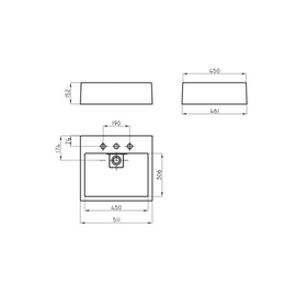 Bachas Baño Ferrum Temple Qubiq 3 Ag Bca QUB-BH-156-BL