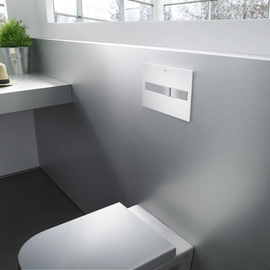 Placa accionamiento descarga dual negro mate Roca