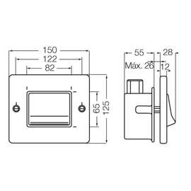 Válvula FV pressmatic tecla automática de pared 0345-CR