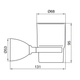Porta cepillos FV margot con vaso 0169/62-CR