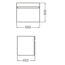 Mueble vanitory Ferrum 60cm cadria de colgar sin bacha CDR-MB-008-WE