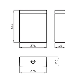 Depósito Ferrum 4.5 lts fontana dual touchless FON-DP-010-BL