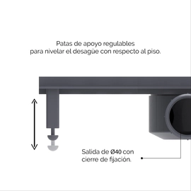 Desagüe Ideal lineal abs 30 cm 12090