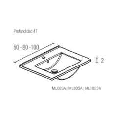 Mesada Schneider loza 80cm 3 ag ML80SA3