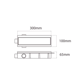 Desagüe Ideal 30 cm lineal encastrable base ABS rejilla plena 12120