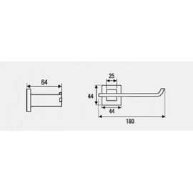 Accesorio baño Hidromet Portarrollo Geometry Cromo