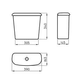 Depósito Ferrum 6lts andina de colgar AND-DP-014-BL