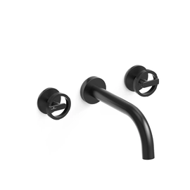 Griferia lavatorio pared Ring Hidromet black 11590NEGR