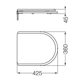 Tapa de inodoro Ferrum murano asiento blanco MUR-TP-005-BL