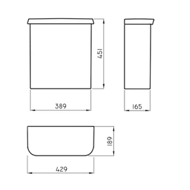 Depósito Ferrum milnea touchless blanco MIL-DP-010-BL