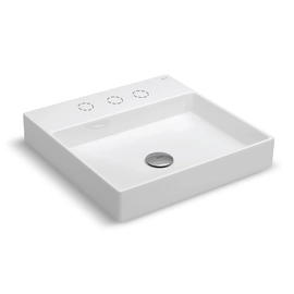 Bacha Deca Classic cuadrada 3 ag sobremesada bco mate L.129.17