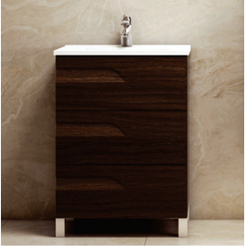 Vanitory Schneider 60 cm Wengue Rivo con mesada