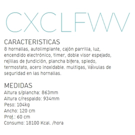 Cocina dOMEC Classic multigas inox Line CXCLFWV