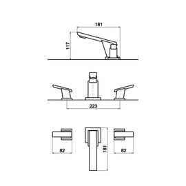 Griferia de lavatorio Andez 3 ag Senior cr 500.26