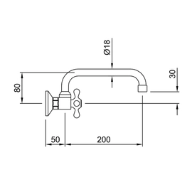 Griferia de cocina Pared/ext/Alto c/exten Peirano Ares