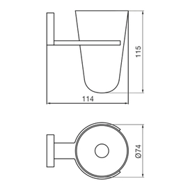 Porta cepillos FV chalten cromo 0169/H4-CR