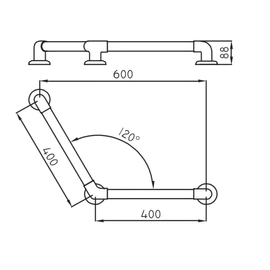 Barral angular Ferrum traful negro ESP-BR-009-NE