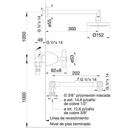 Grifería de ducha FV margot sin transferencia 0109/62-CR