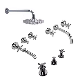 Griferia baño completa Hidromet Triumph Lavatorio Bidet Bañ
