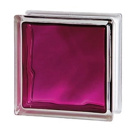 Ladrillo de vidrio Vitroblock Nube magenta 19x19 (Rubi)