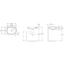Roca Beyond Lavabo 560X430