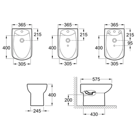 Bidet monobloque dama senso blanco Roca
