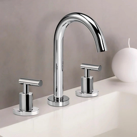 Grifería de lavatorio Peirano Adra doble comando cromo 60-162