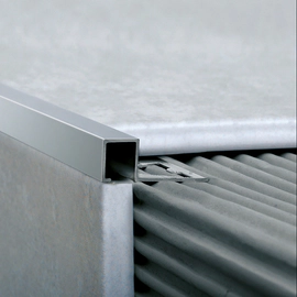 Guardacanto quadra cromo mate 10 mm x 5 mm x 2,5 m Atrim