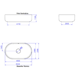 Bacha Deca Oval Slim blanca L14050.17