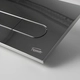 Tapa doble tecla Ferrum rectangular cromo REP-RA-056-CR
