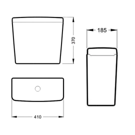 Depósito Roca italiana de colgar blanco de 4/6 litros