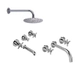 Griferia Hidromet Completa Triumph Lavatorio Pared Bañera