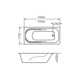 Bañera Ferrum Ostende Blanco BG001