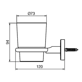 Portacepillos FV cipres cromo 0169/N2