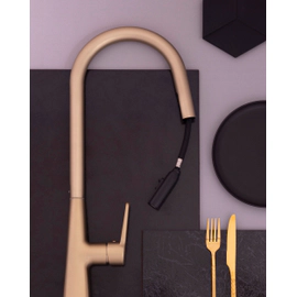 Griferia de cocina Ultragrif Monoc Amber Gold Rush UGA203G01