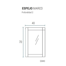 Espejo Schneider Terra E60T-EM60W 60cm Wengue